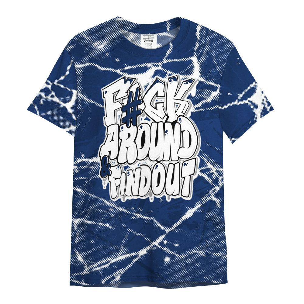 Shirt To Match High OG Deep Royal Blue 1s - F Around Find Out Graphic All Over Print