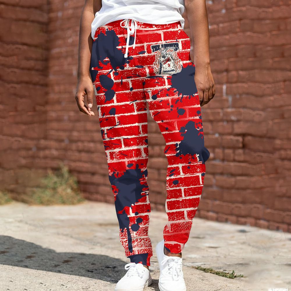 Sweatpant To Match Low OG Howard University 1s - Allen Answer Skeleton Brick All Over Print