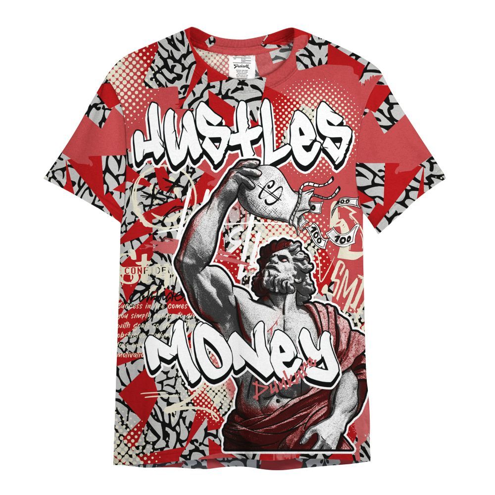 Shirt To Match Cement Grey 3s - Huslte Money Retro All Over Print