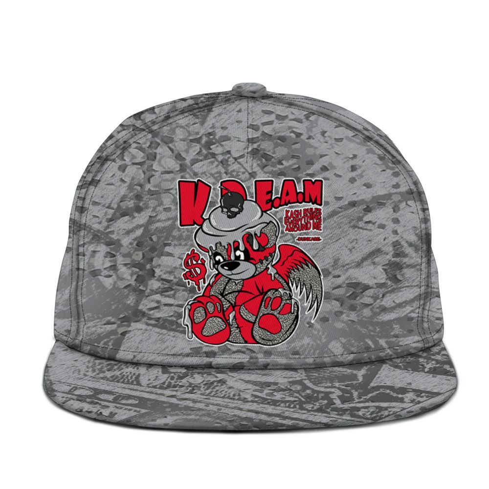 Snapback To Match Black Cement 3s - Loot Bear Graphic