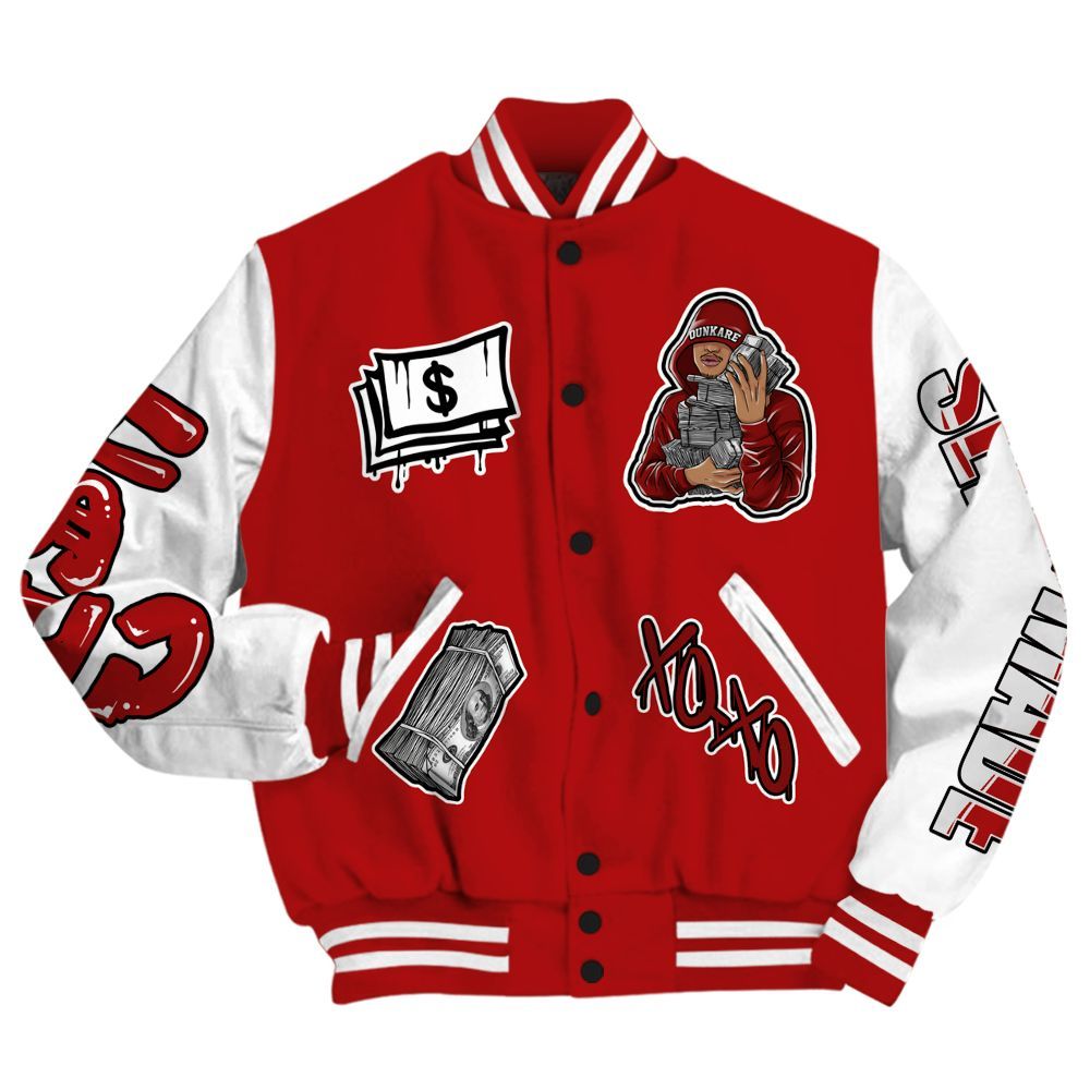 Varsity Jacket To Match Red Taxi 12s - Selfmade Unique All Over Print
