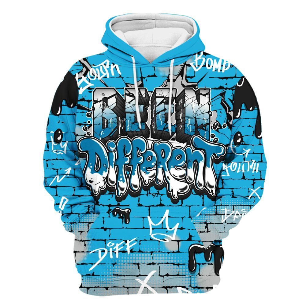 Hoodie To Match Black University Blue 2026 14s - Been Different All Over Print