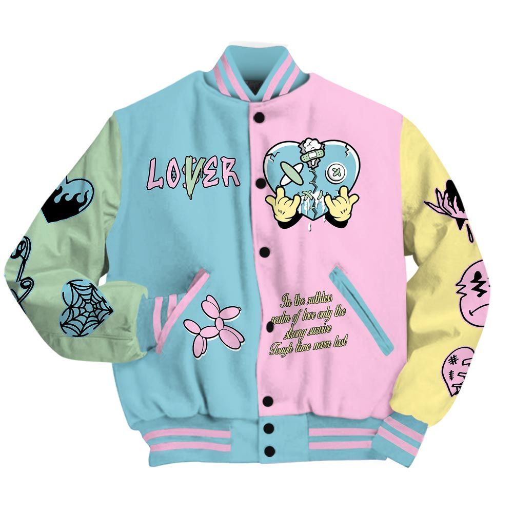 Varsity Jacket To Match SB Dunk Low Visty - Loser Lover Heart F Ck Love Baseball Varsity Jacket Outfit Unisex