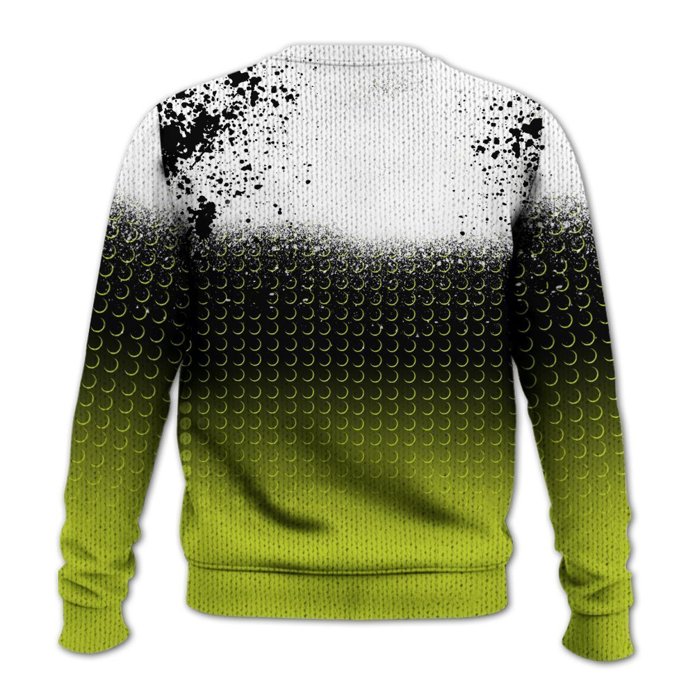 Knitted Sweater To Match Bright Cactus 13s - Halftone Time Is Money