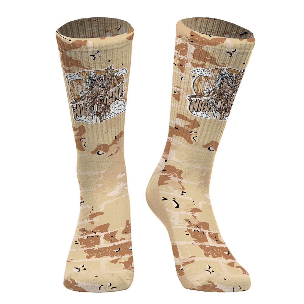 Sock To Match Desert Camo 3s - Seeya Skeleton Brick