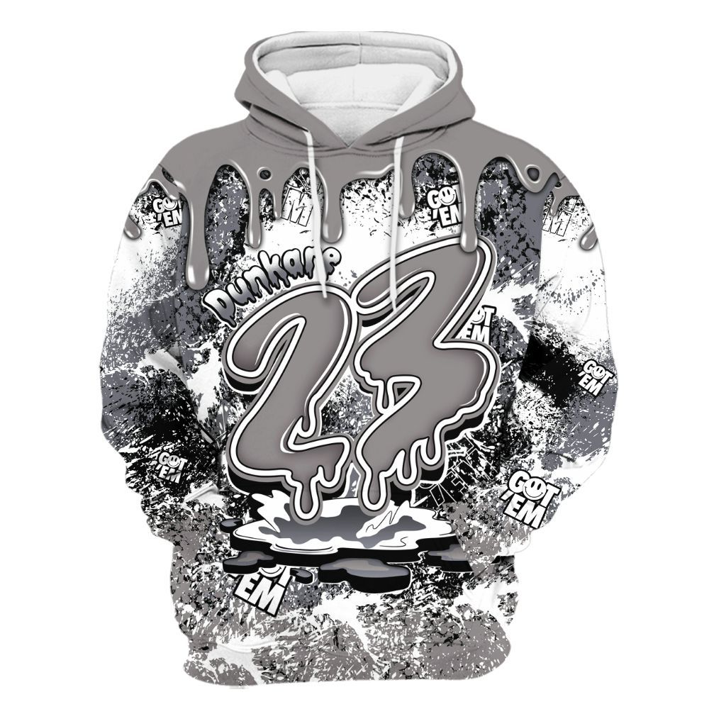 Hoodie To Match Cool Grey 11s - Dripping 23 Drip All Over Print