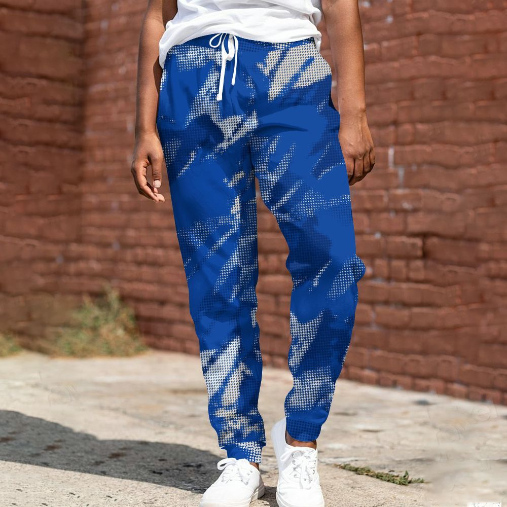 Sweatpant To Match Low Game Royal 1s - Abstract Halftone Graphic All Over Print