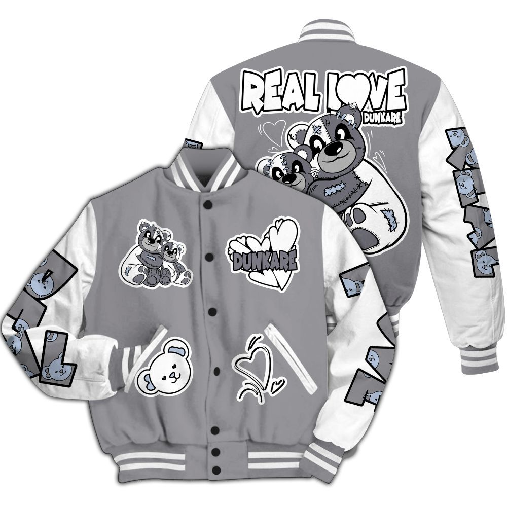 Varsity Jacket To Match Low Cement Grey 11s - Sincere Fondness Bear All Over Print