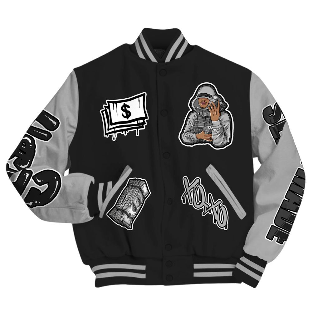 Varsity Jacket To Match NOCTA Black 2s - Selfmade Unique All Over Print