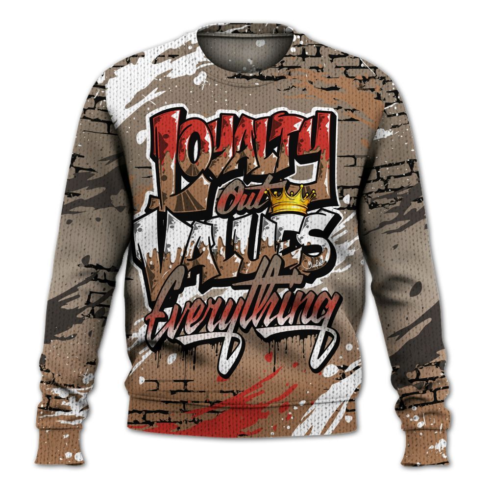 Knitted Sweater To Match Air Max Rocky Distressed - Values Of Loyalty Drip