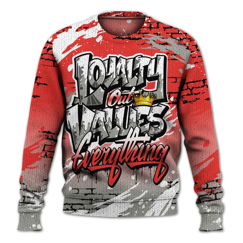 Knitted Sweater To Match Vomero 5 Bright Crimson - Values Of Loyalty Drip