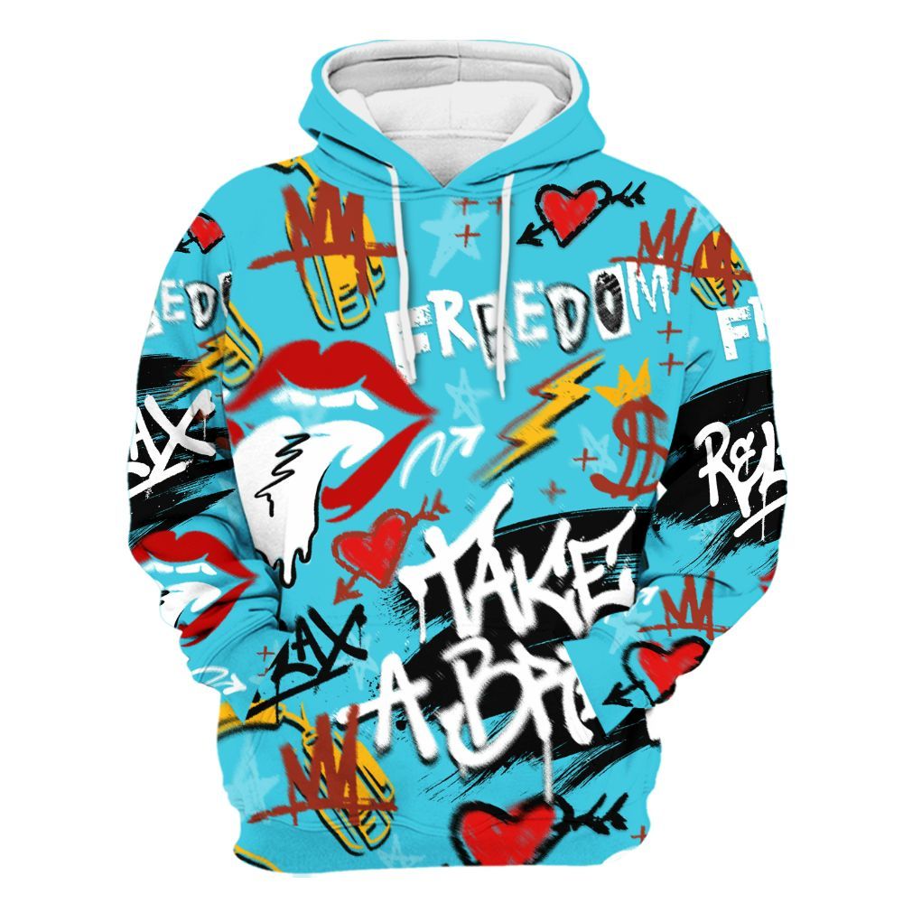 Hoodie To Match SB Dunk Di'Orr Greenwood - Take Break Freedom Graffiti Streetwear All Over Print