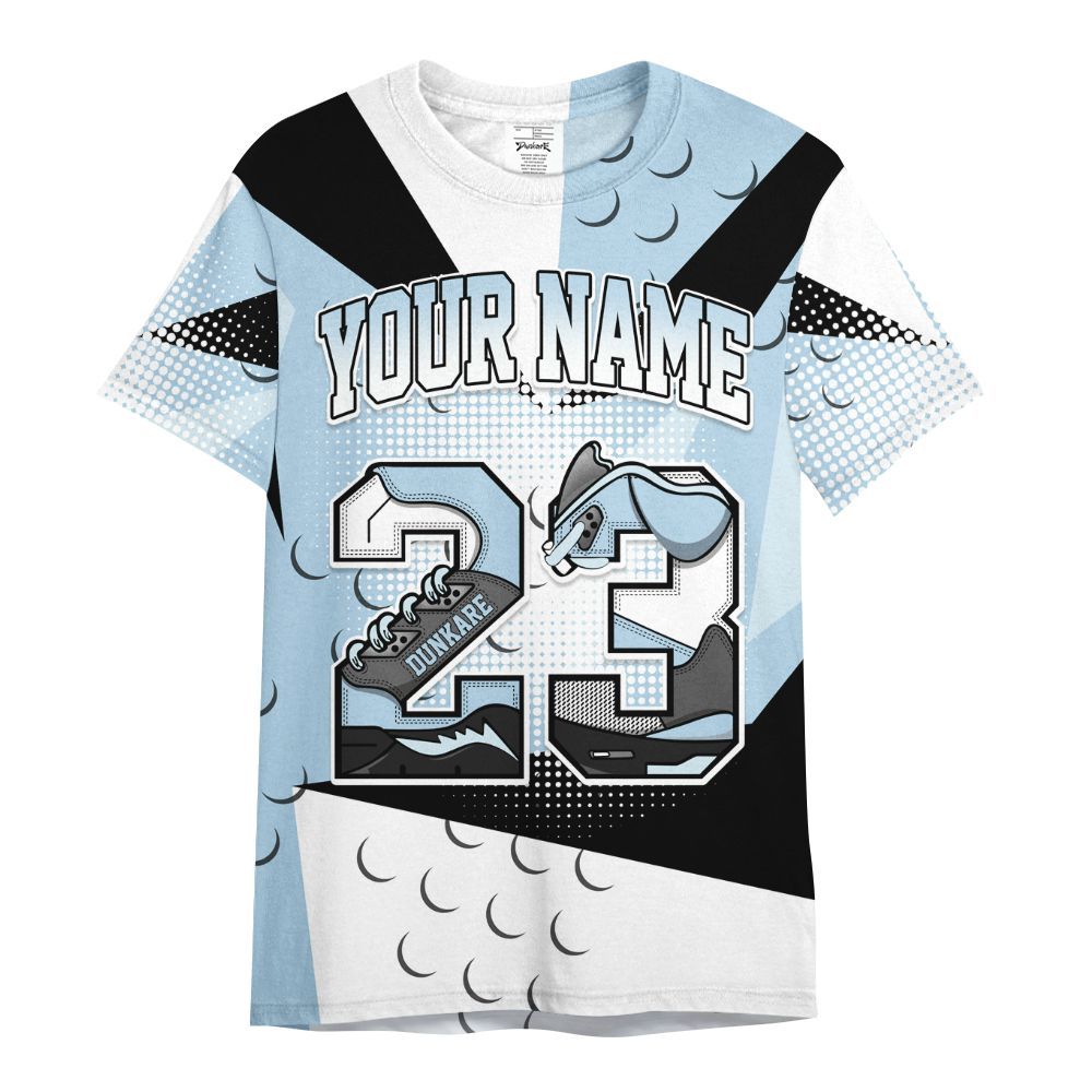 Shirt To Match Foamposite One Psychic Blue - Custom Name 23 5s All Over Print