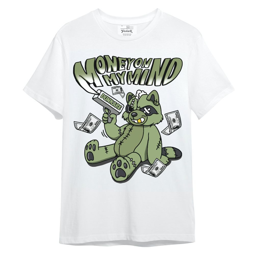Shirt To Match Oil Green 4s - Money On My Mind Raccoon Unisex Shirt