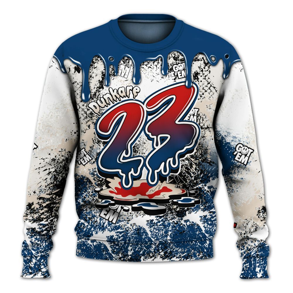 Sweatshirt To Match Retro Rare Air 11s - Dripping 23 Drip All Over Print