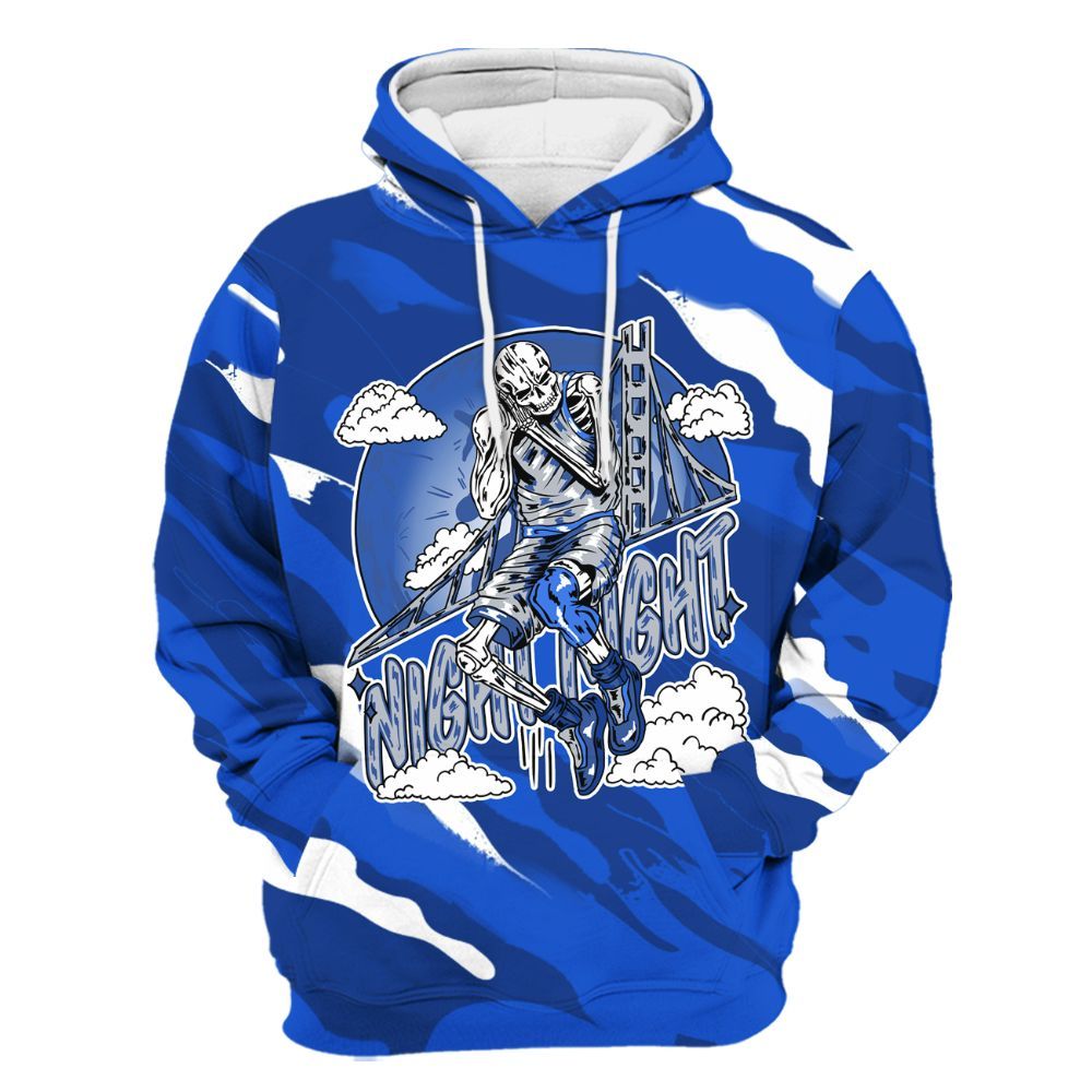 Hoodie To Match Air Foamposite One Royal - Seeya Skeleton Colored All Over Print