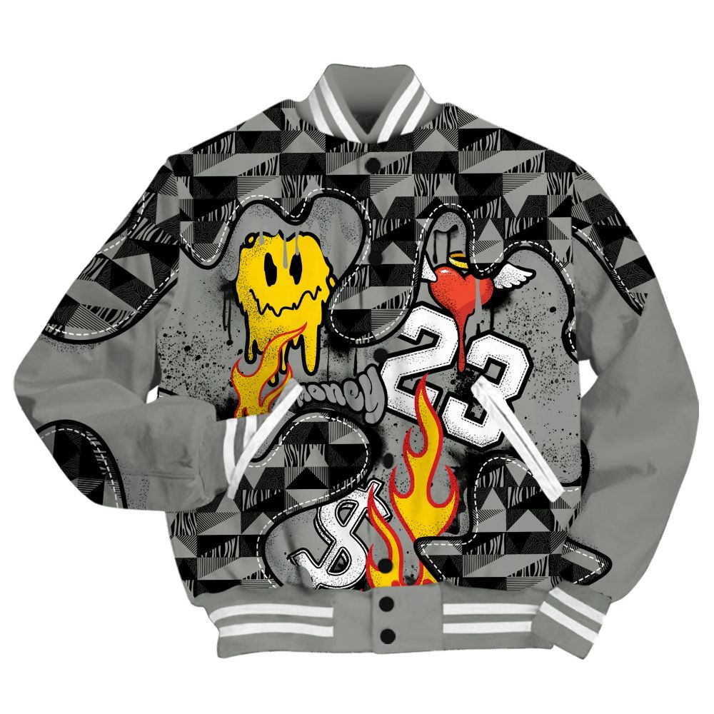 Varsity Jacket To Match Paris Olympics 4s - 23 Smile Burning Heart All Over Print