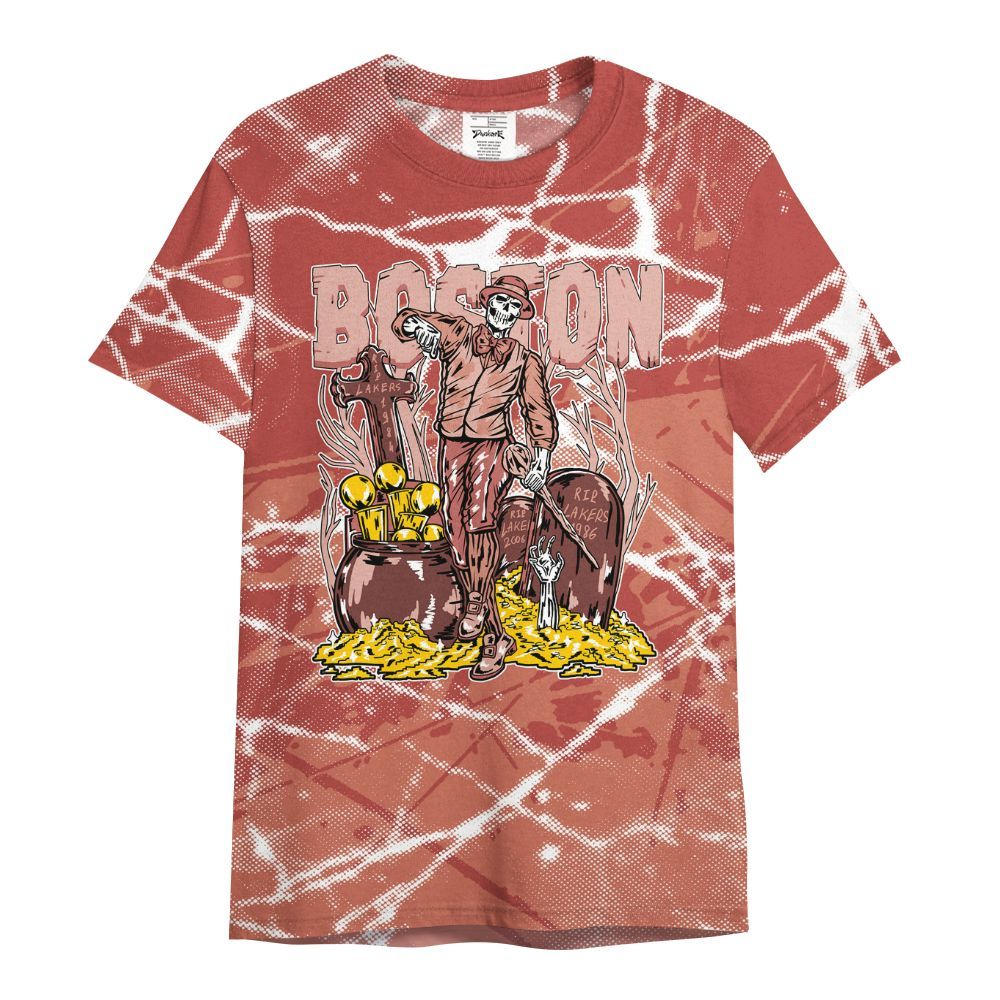 Shirt To Match Dune Red 13s - Goldrush Skeleton Profound All Over Print