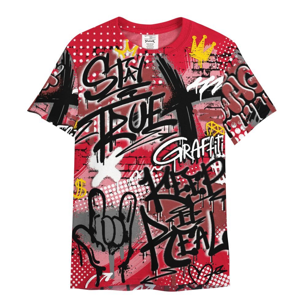 Shirt To Match Air Max Sunder Gore Tex Fire Red - True It Real Graffiti Streetwear All Over Print