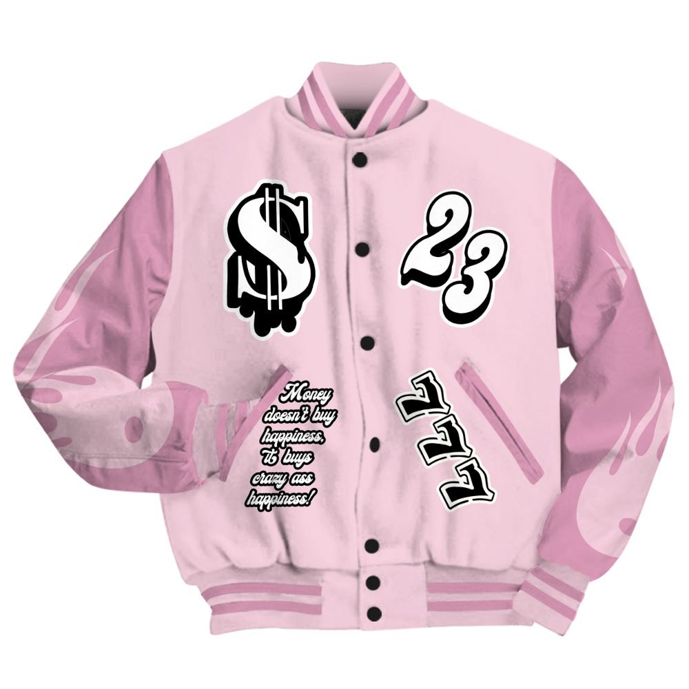 Varsity Jacket To Match Orchid 4s - Shoe Game Crazy Graphic All Over Print
