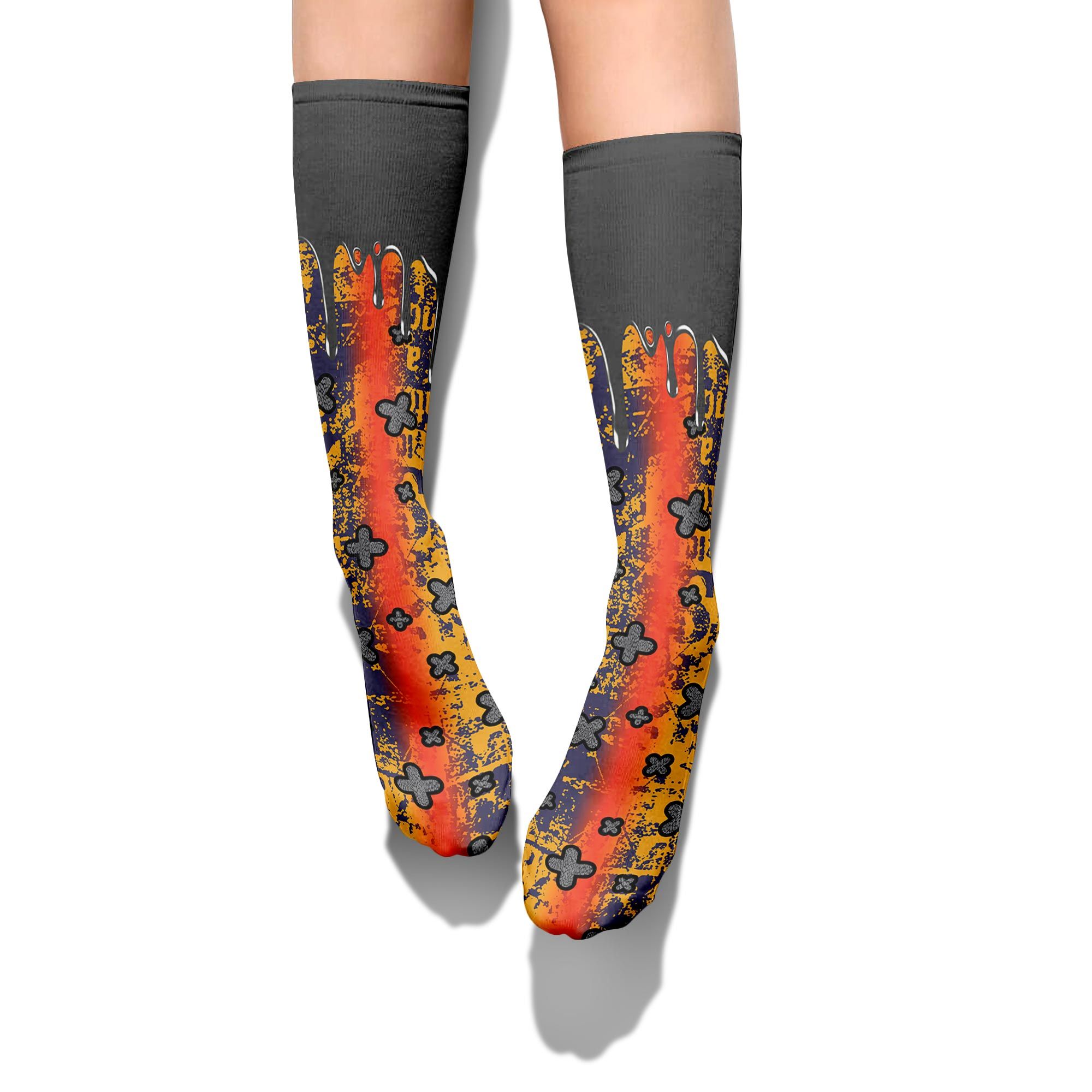 Sock To Match Rio 3s - Dripping Signs Graphic Unisex