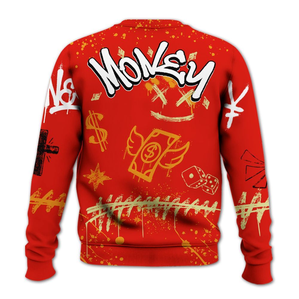 Sweatshirt To Match Retro Sunset 2026 5s - Everybody Paid In Full Crayon All Over Print
