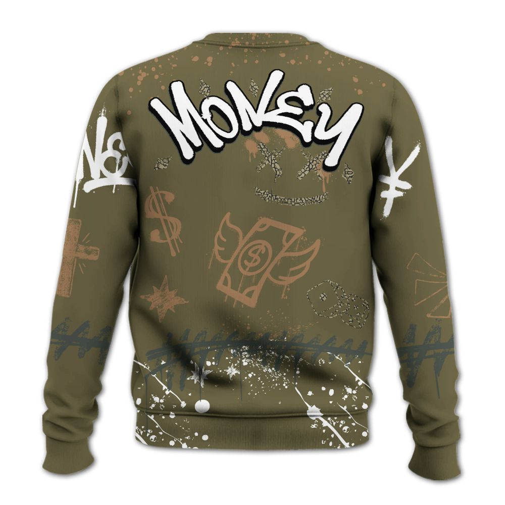 Sweatshirt To Match Retro Family Affair 3s - Everybody Paid In Full Crayon All Over Print