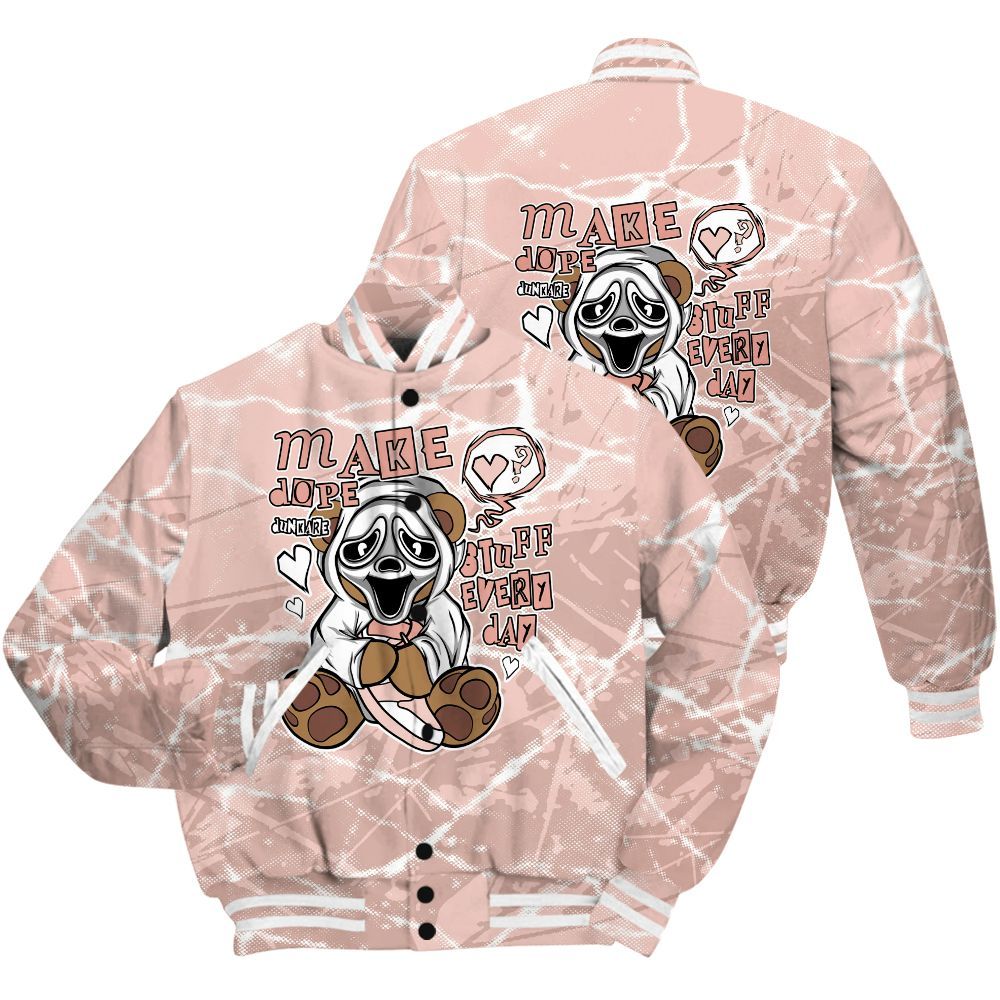 Varsity Jacket To Match Low Legend Pink 11s Shirt - Make Dopes Bear Profound All Over Print