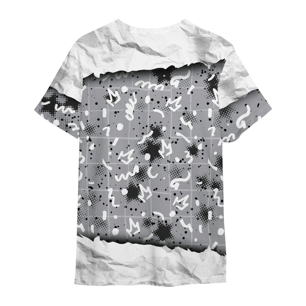 Shirt To Match White Cement 4s - SRSLY Study Doodle All Over Print