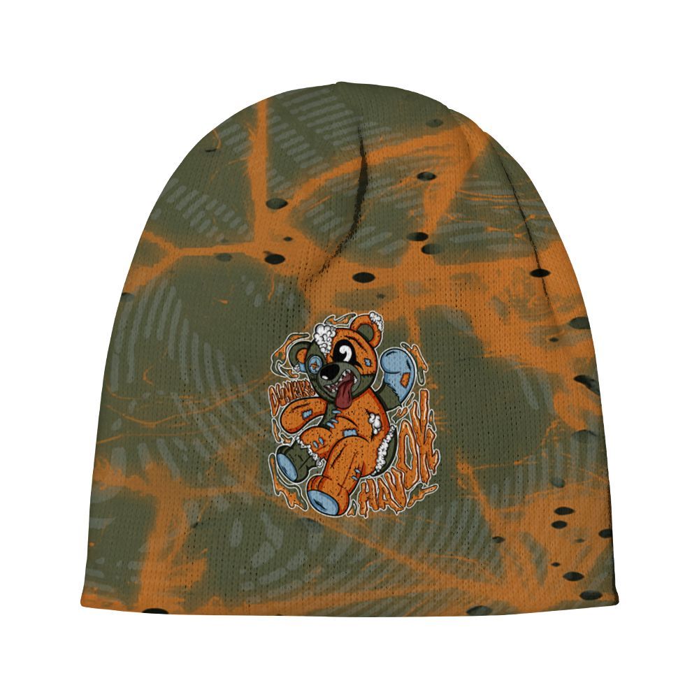 Beanie Hat To Match Olive 5s - Havok Bear Graphic