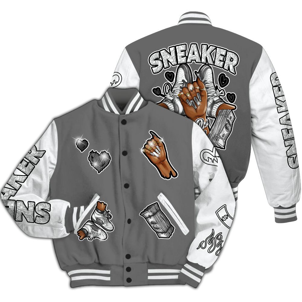Varsity Jacket To Match Retro Stealth 12s - Sneakerz Girlz All Over Print