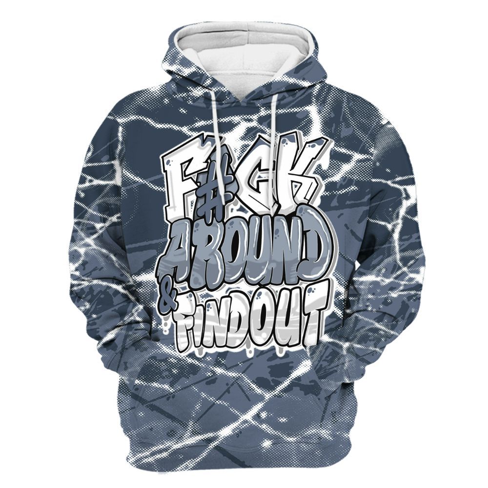 Hoodie To Match Low Diffused Blue 11s - F Around Find Out Graphic Profound All Over Print