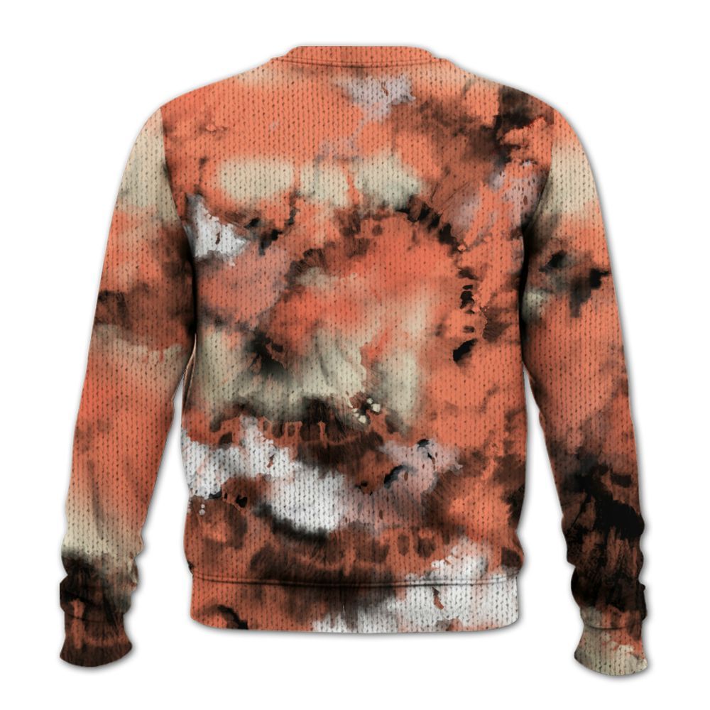 Knitted Sweater To Match DJ Khaled Crimson Bliss 5s - God Blessed Tie Dye