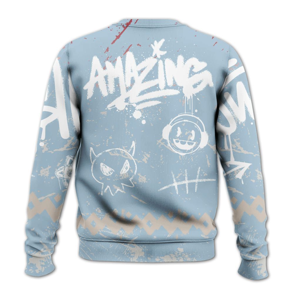 Sweatshirt To Match High OG Alaska 1s - Friday Sneaker Crayon All Over Print