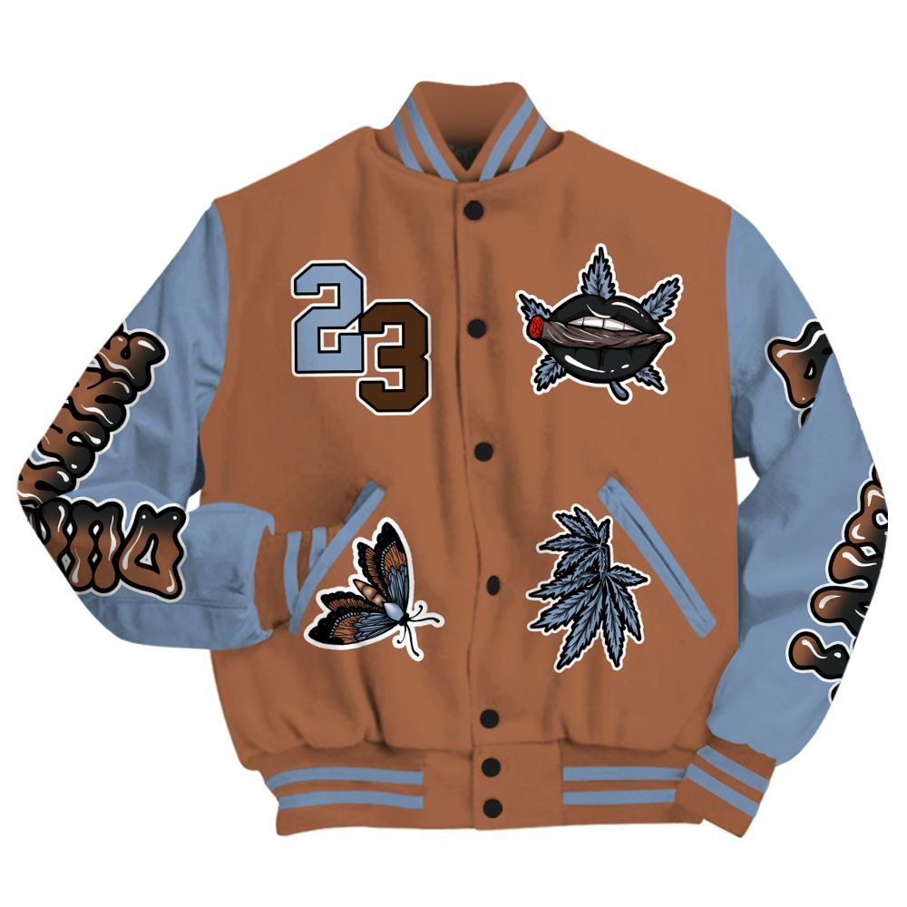 Varsity Jacket To Match Air Foamposite Metallic Copper - Bluntz Unique All Over Print