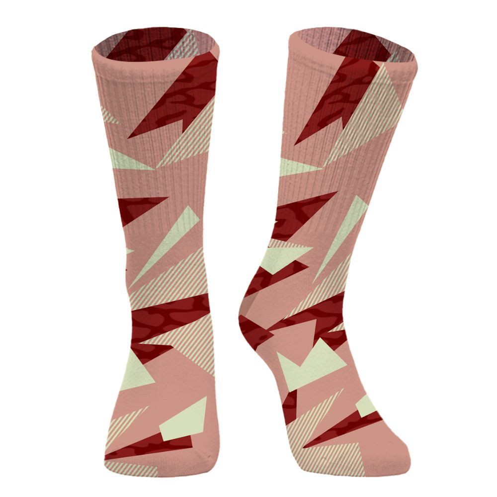Sock To Match Valentines Day 3s - Geometric Abstract Graphic