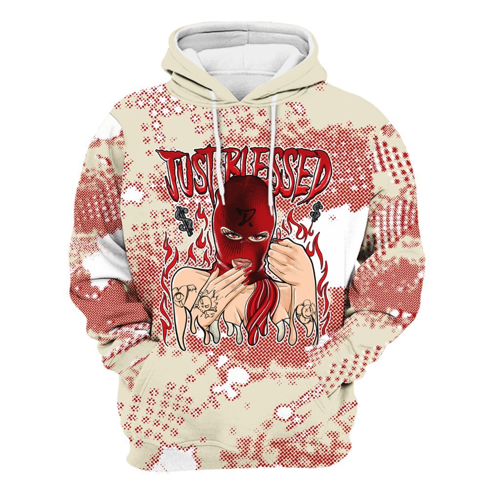 Hoodie To Match Cement Grey 3s - Blessed!! Smoke Dot All Over Print