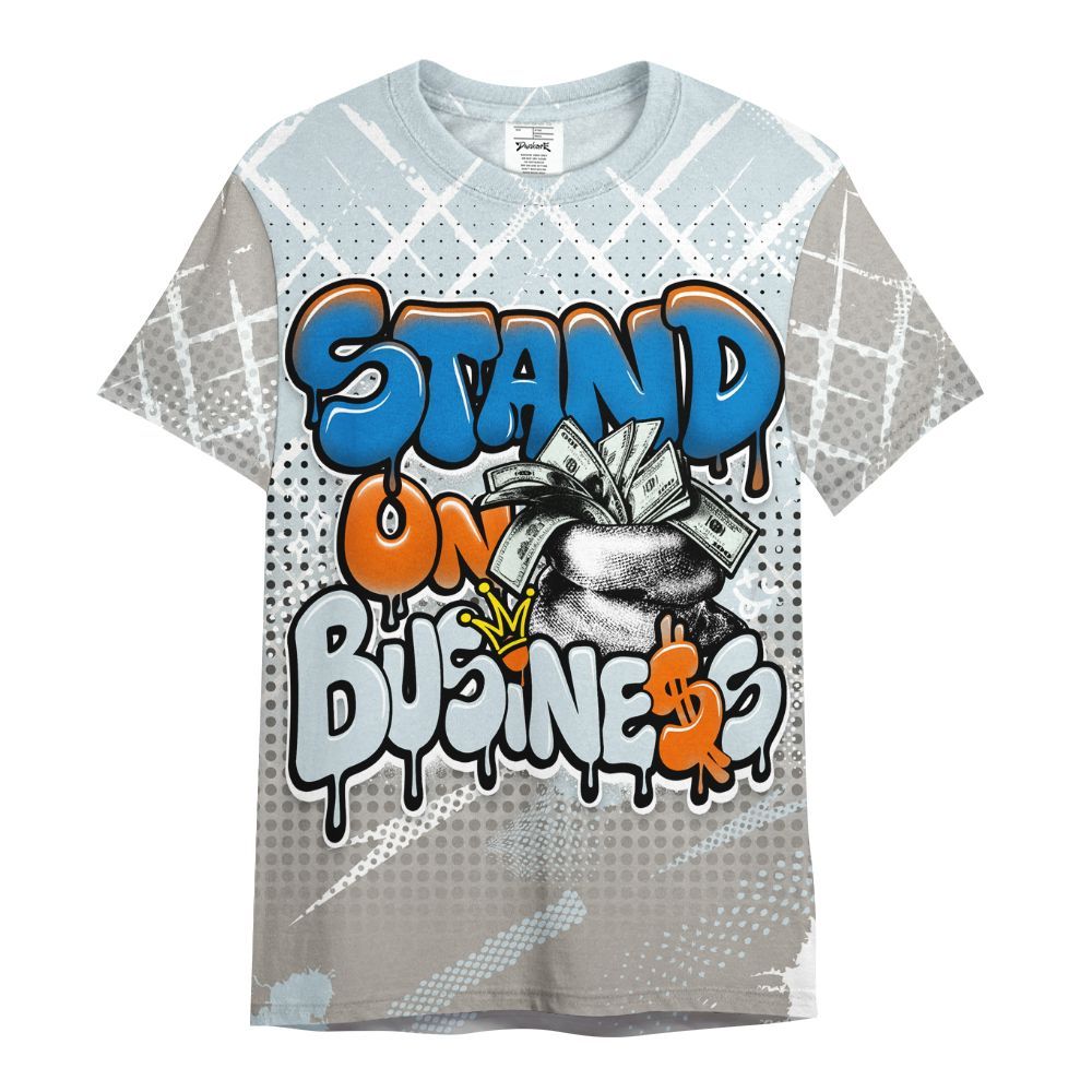 Shirt To Match Retro High OG Alaska 1s - Halftone Stand Business Dripping All Over Print