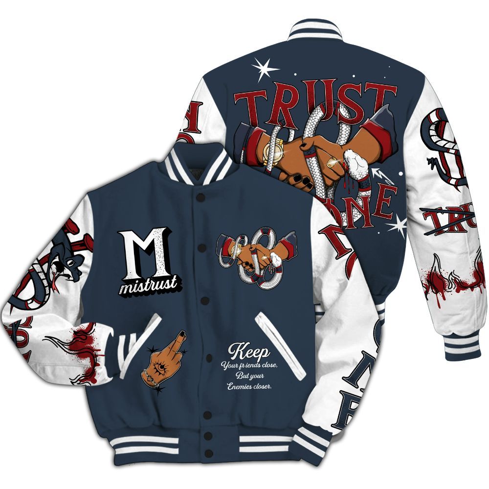 Varsity Jacket To Match Retro Olympic 6s - Trust No One Snake-Bite Street Style All Over Print