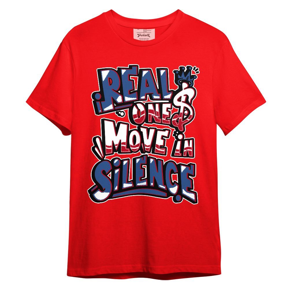 Shirt To Match Air Griffey Max Black Red Navy Blue 1s - Ones Move In Silence Graphic Unisex Shirt