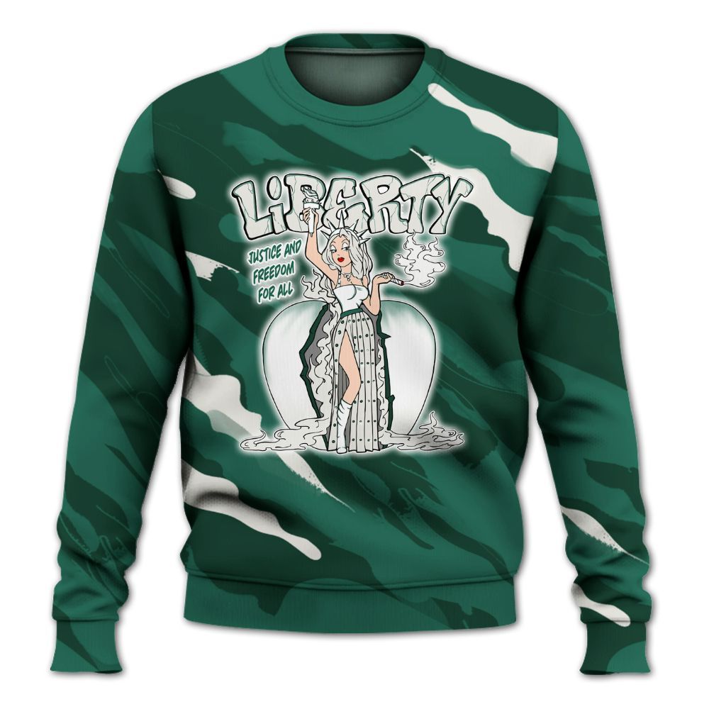Sweatshirt To Match Oxidized Green 4s - Midwest Cartoon Colored All Over Print