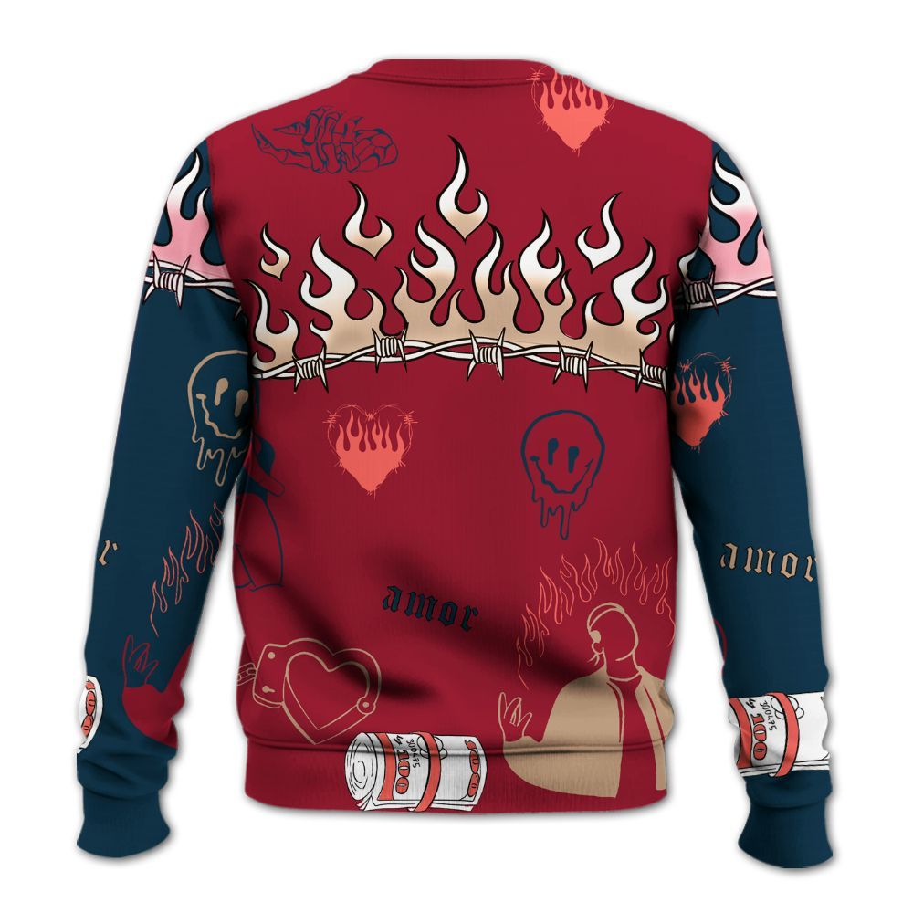 Sweatshirt To Match Mid Multi Color 2022 1s - Snake Trust No One All Over Print