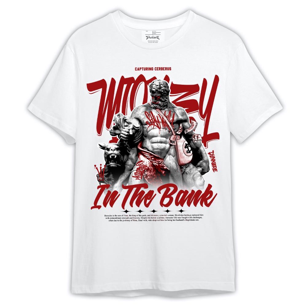 Shirt To Match Red Taxi 12s - Graphic Money In The Bank Shirt Red Taxi 12s Outfit