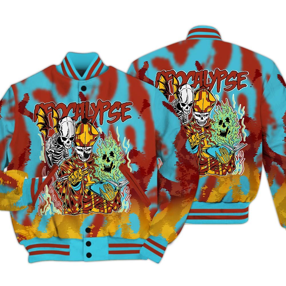 Varsity Jacket To Match SB Dunk Di'Orr Greenwood - Apocalypse Skeleton Burn Varsity Jacket Unisex