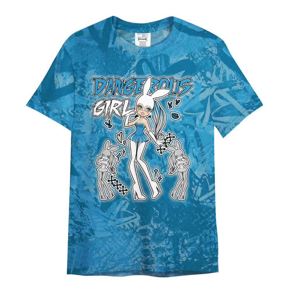 Shirt To Match Powder Blue 9s - Dangerous.Girl Heart Grunge All Over Print