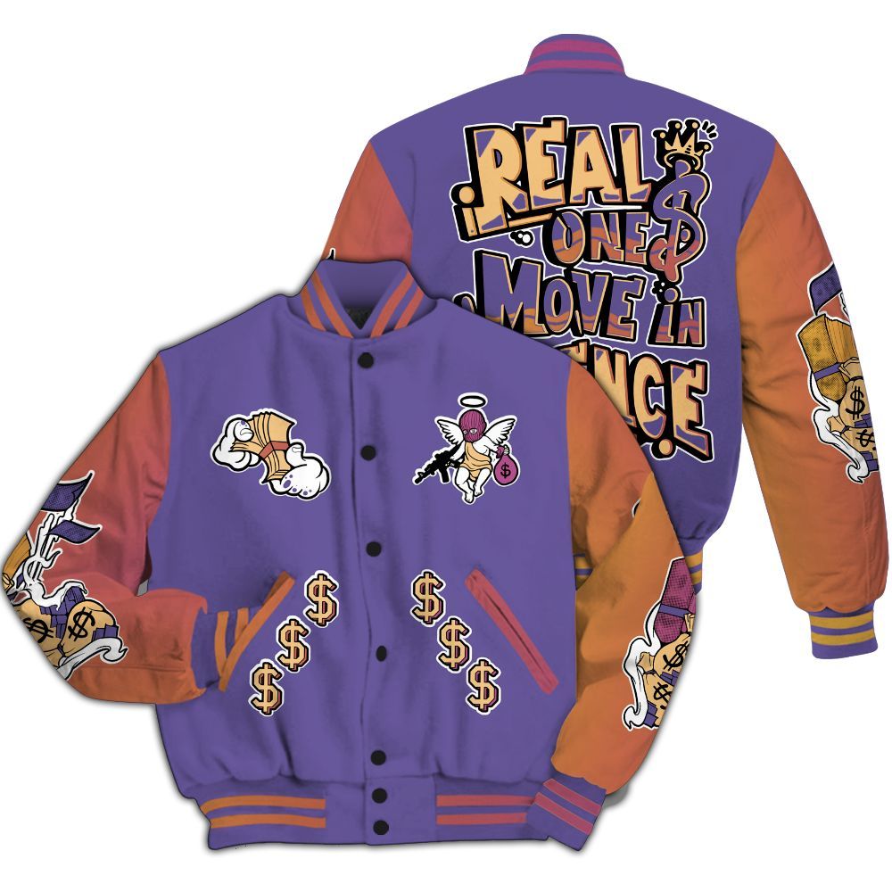 Varsity Jacket To Match Book Sunset 1s - Ones Move In Silence Graphic All Over Print