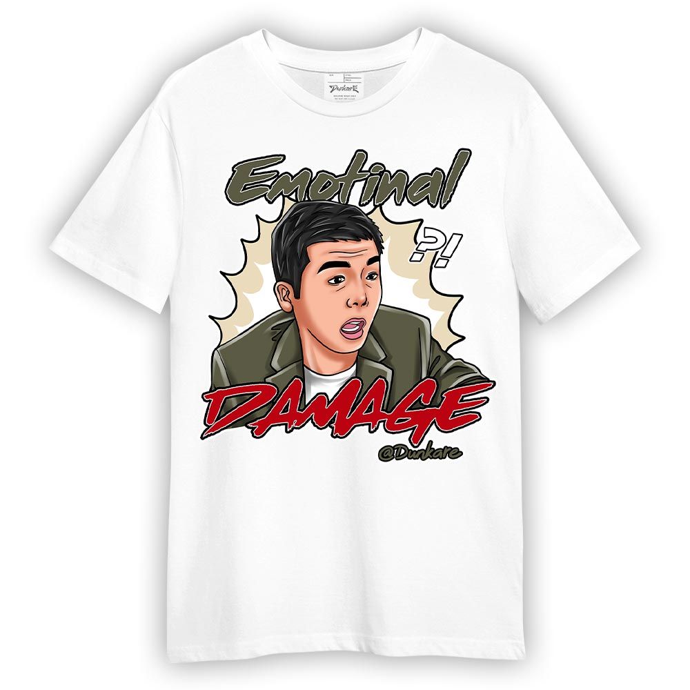 Shirt To Match Low OG Medium Olive 1s - Damaged Unique Shirt Unisex