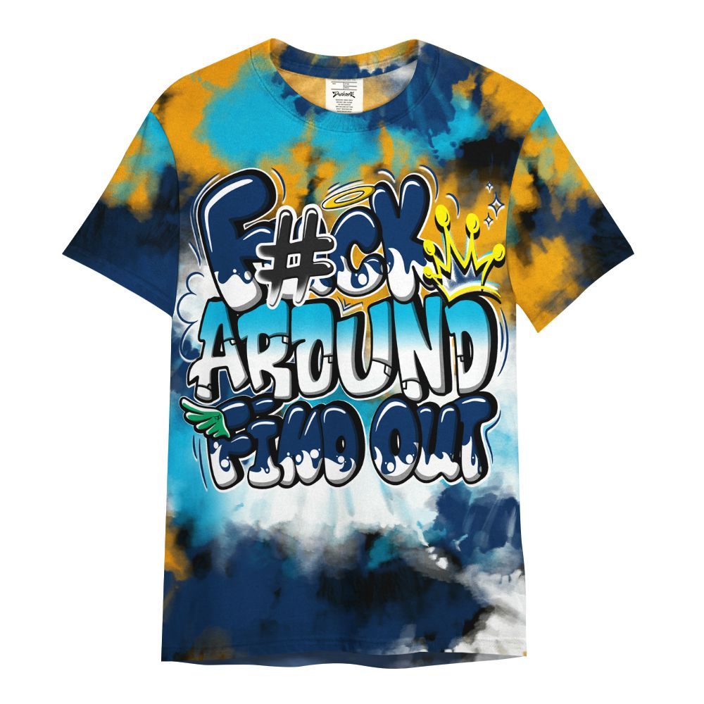 Shirt To Match Dunk Low GS Electric Algae - Tie Dye FK Around Find Out All Over Print