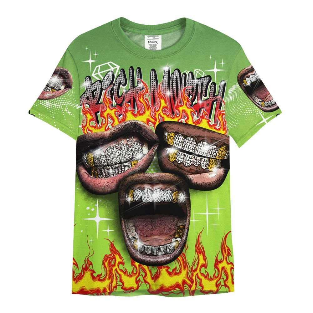 Shirt To Match Kobe 6 SE Grinch - Rich Mouth Fire Rap Retro 90s All Over Print