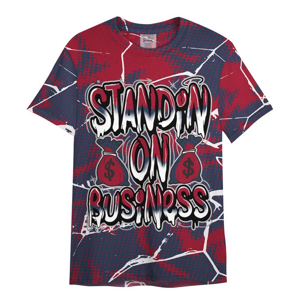 Shirt To Match Retro Navy Blue 2024 6s - Standin' Business White Graphic Crack Shirt Unisex